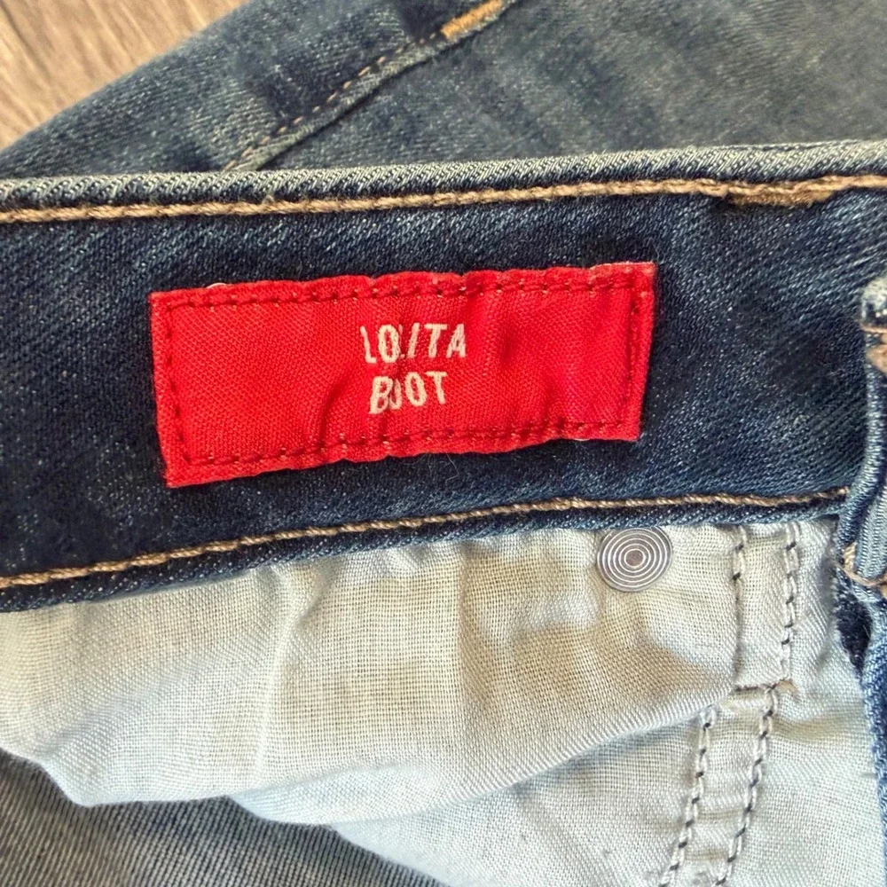 Lucky Brand Lolita Bootcut Jeans Blue Distressed Raw‎ Hem Size 4/27A
